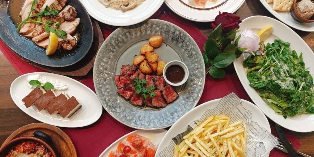 Premium Course 【D】 ~ Double main dishes including domestic beef tagliata and grilled pork, 10 dishes in total 5500 yen, with 2.5 hours of all-you-can-drink
