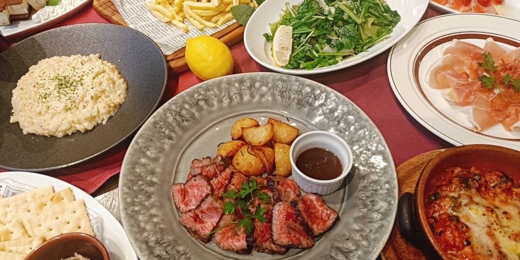 RecommendCourse【C】～Grilled domestic beef, cream risotto, and more 9 dishes in total 5000 yen Includes 2 hours of all-you-can-drink
