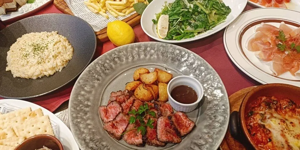 RecommendCourse【C】～Grilled domestic beef, cream risotto, and more 9 dishes in total 5000 yen Includes 2 hours of all-you-can-drink
