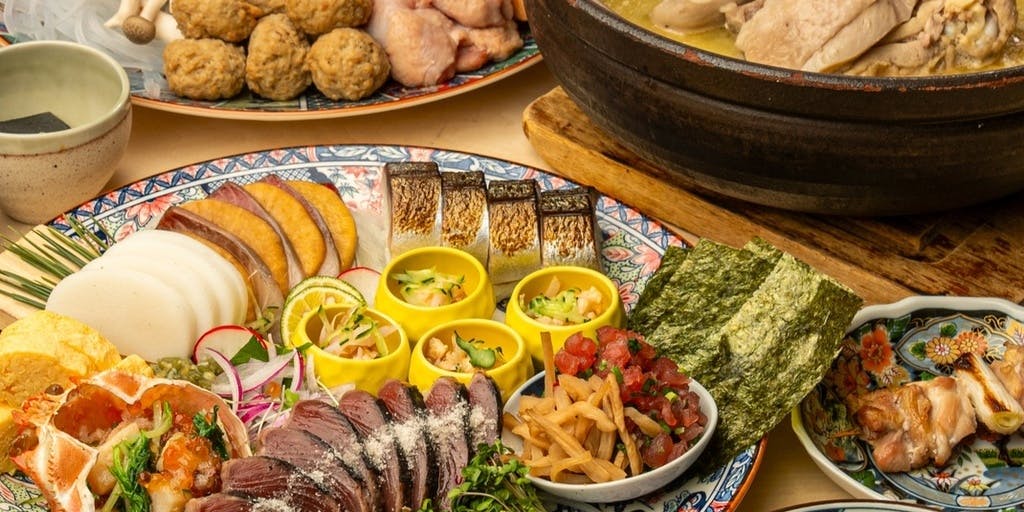 【暁水 －あかつき－】豪華さわち盛りと水炊き鍋 2時間飲み放題付