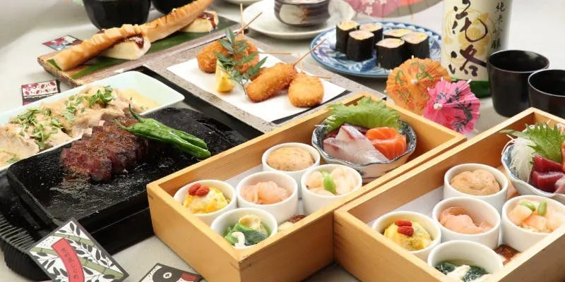 [Gion Luxury Plan] A Full Kyoto Cuisine Experience Featuring Wagyu Steak, Ate-Maki Sushi, Obanzai, and More – 10 Dishes