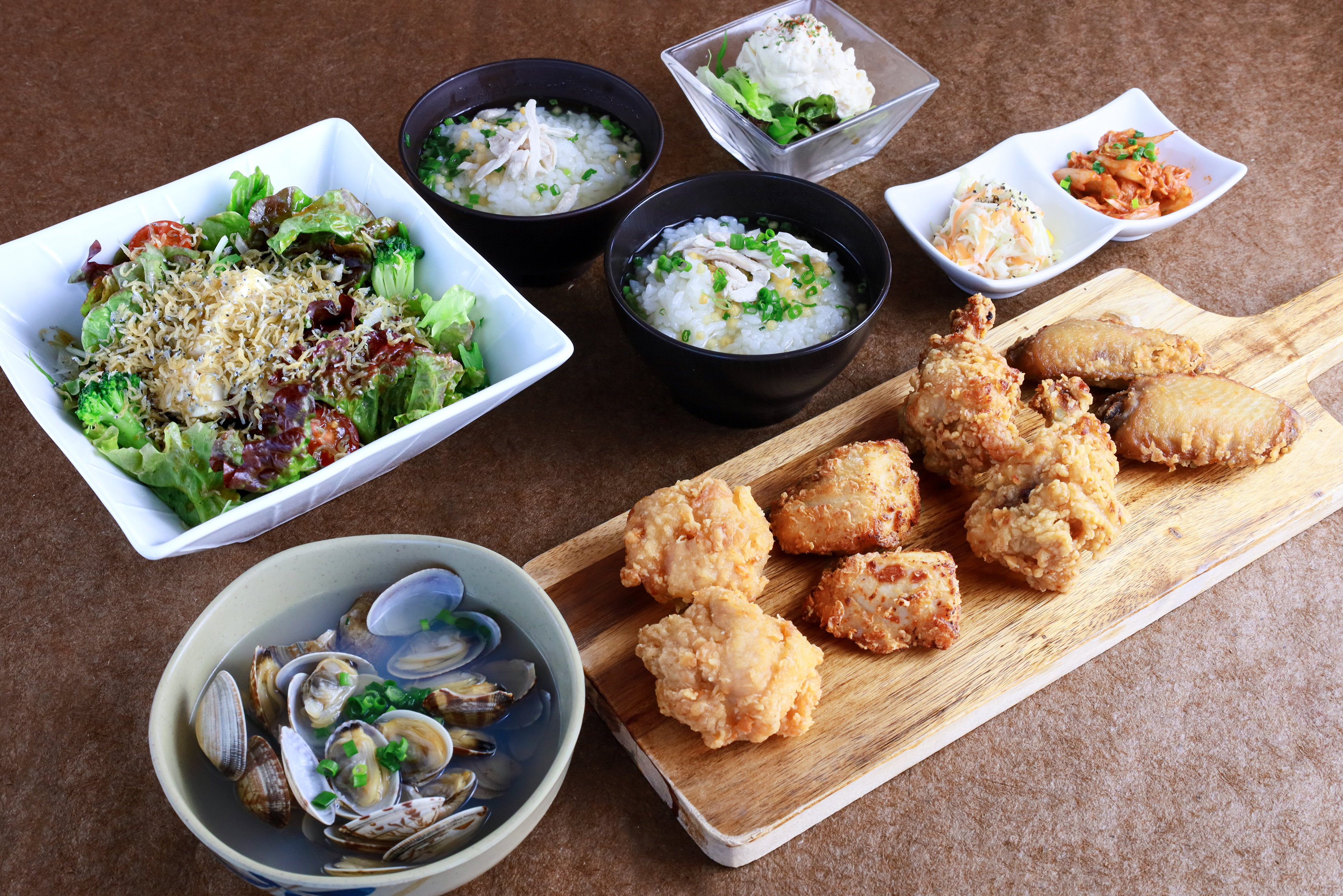 【食事のみ】こだわり唐揚げ4種盛りコース　全6品