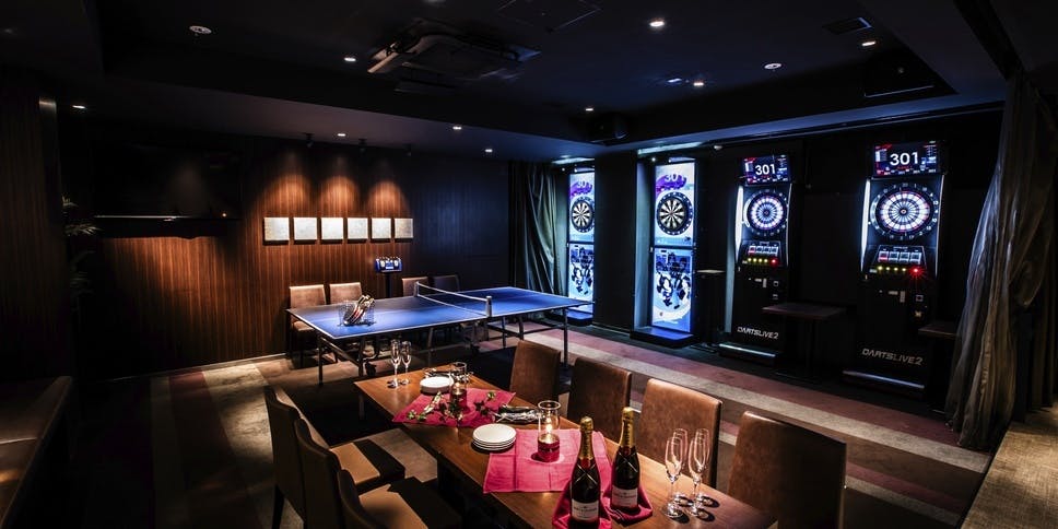 半個室ダーツ＆卓球プラン 2時間飲み放題 スナックプレート付