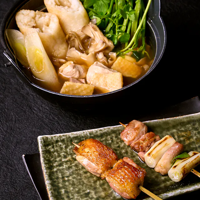 ◇産地直送◇ 焼鳥ときりたんぽ鍋コース【全10品】お料理のみのコース\5500